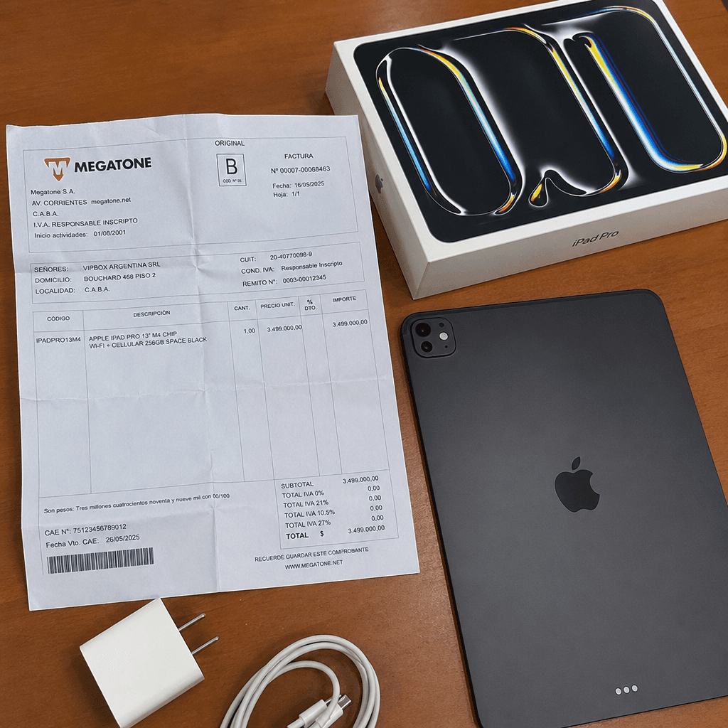 Factura legal del premio comprado por VIPBOX