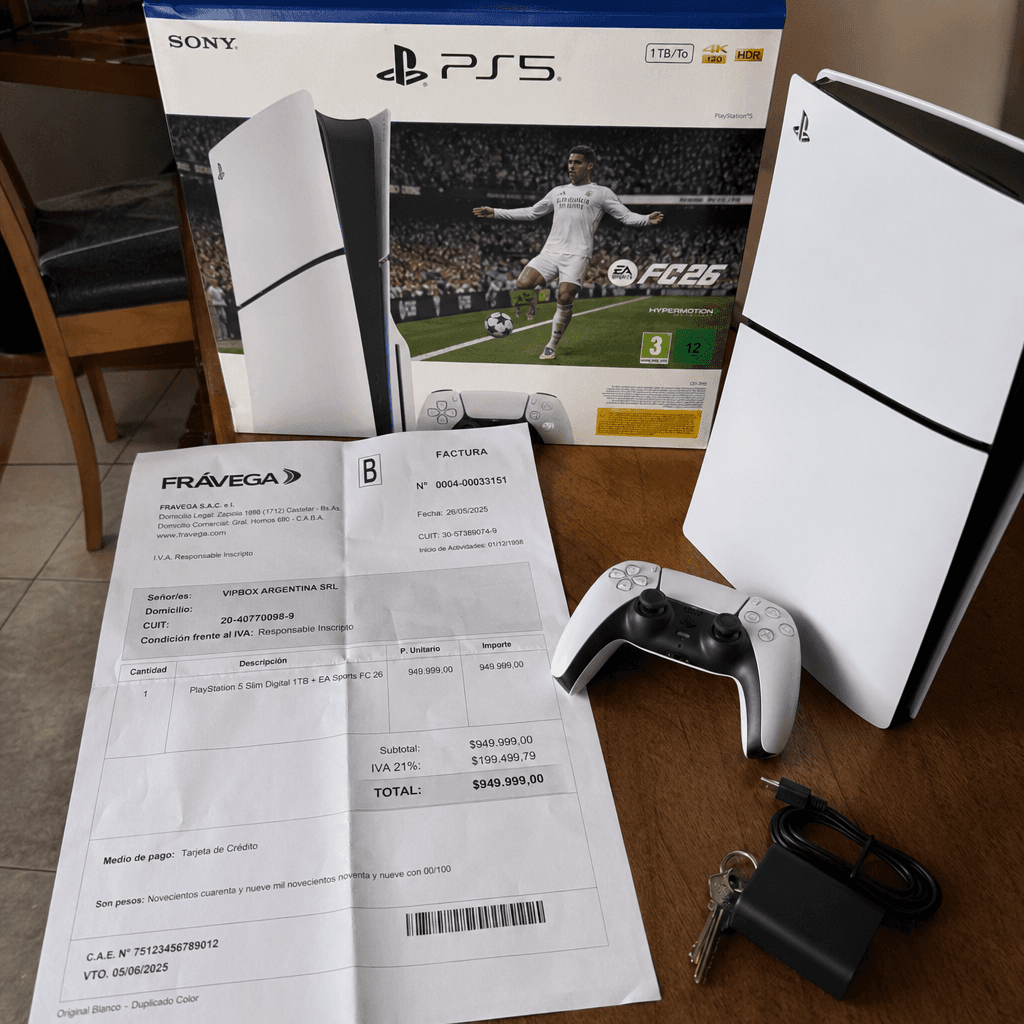 Factura legal del premio comprado por VIPBOX