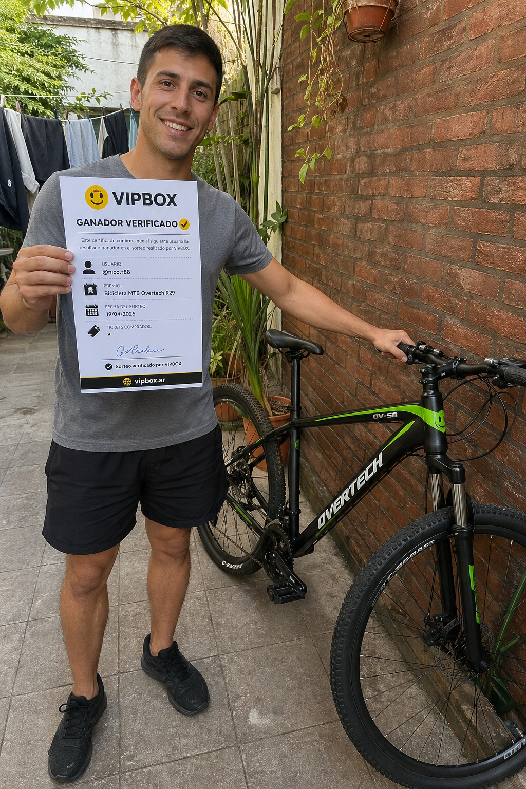 Valentina S. ganó Mountain bike